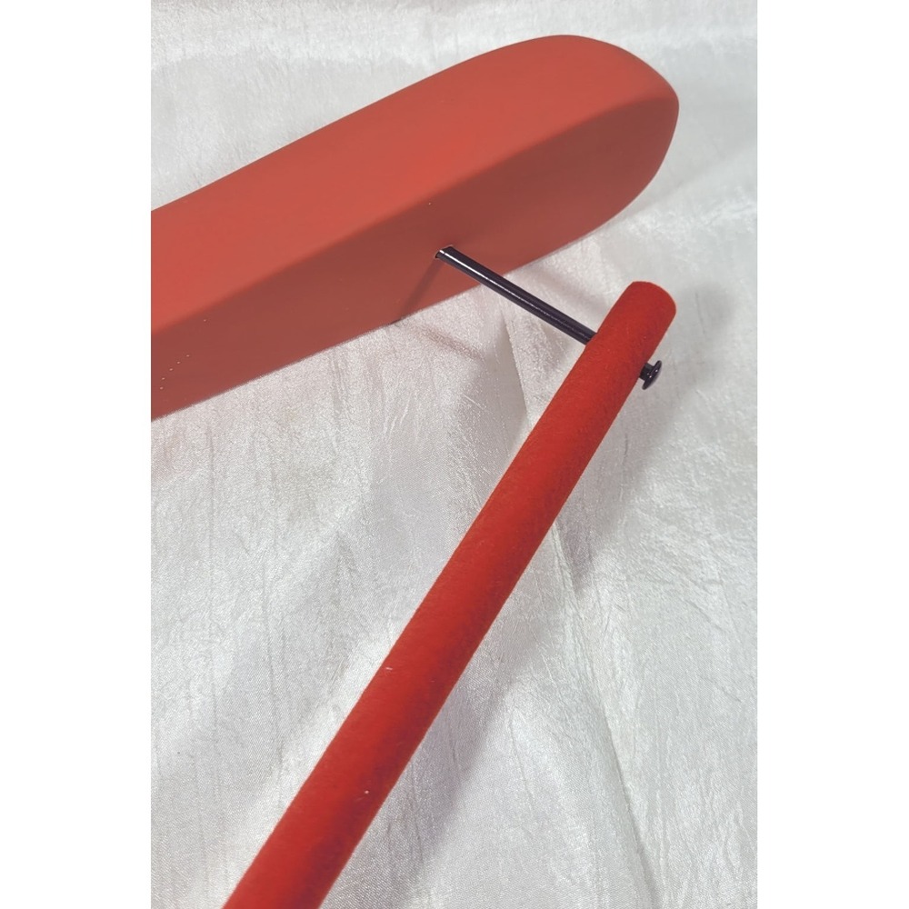 Isaia 17" Suit Hanger - Orange/Red w/ Purple Coral Composite & Purple Hook - Picture 3 of 4